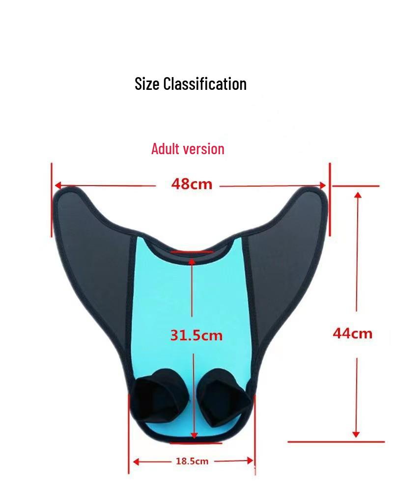 Mermaid One-Piece Monofin Whale Tail Flippers for Swimming and Diving
