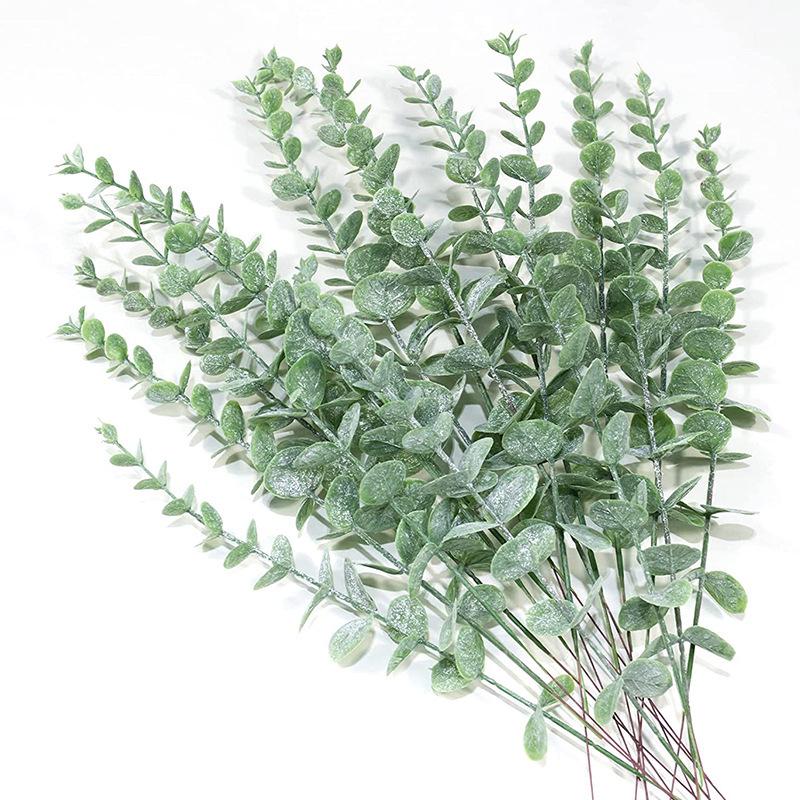 Golden Eucalyptus Artificial Leaves - Christmas & Wedding Decor