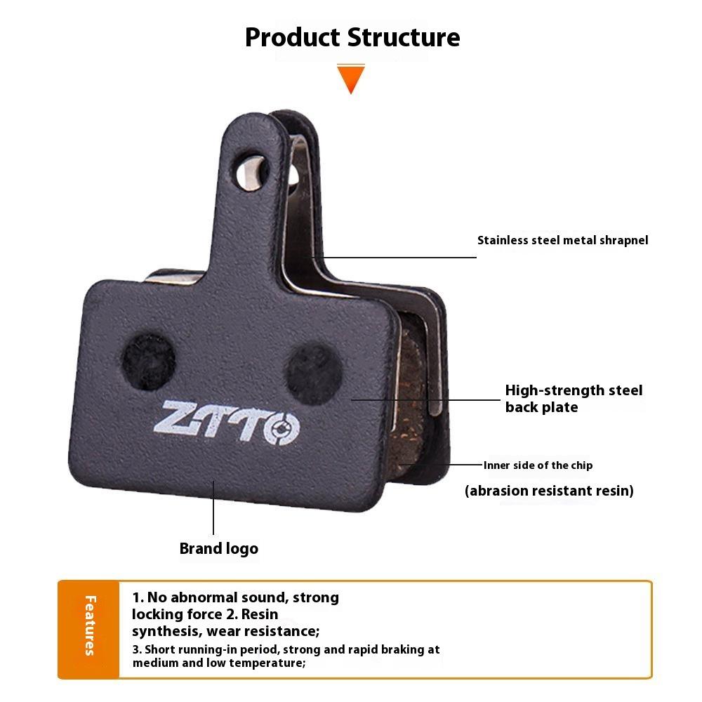 ZTTO 1 Pair For Mountain Bike Disc Brake Pads Semi-Metallic Resin BB5 Oil Disc Brake Shoes