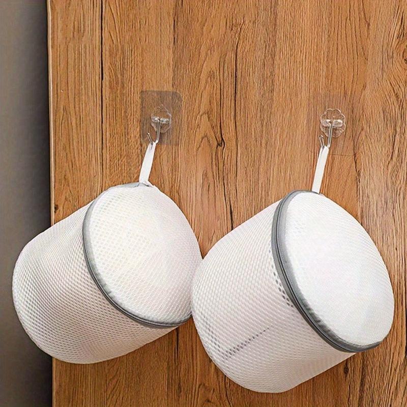 White Lingerie Laundry Bag with Zipper, Honeycomb Mesh Bra Washing Bag - Effectively Filters Impurities, Bras, Underwear, Socks, Stockings