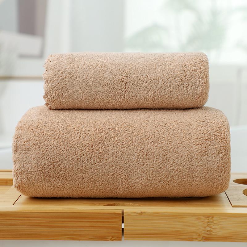 Soft Lint-Free Coral Fleece Towel for Home, Face, and Bath - Absorbent and Suitable for Adults and Children