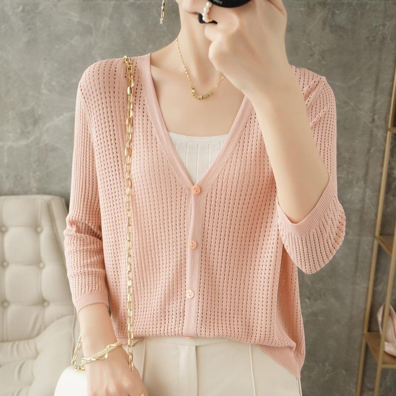 

Summer New Close-fitting Comfortable Cardigan Jacket Fashion Versatile Top S