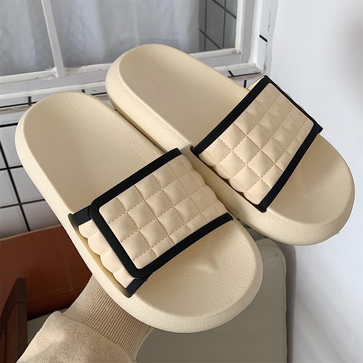 

Новые женские тапочки, модные пляжные туфли для отдыха и досуга на море, пляжная обувь на толстой подошве, нескользящие летние сандалии и тапочки 36-37