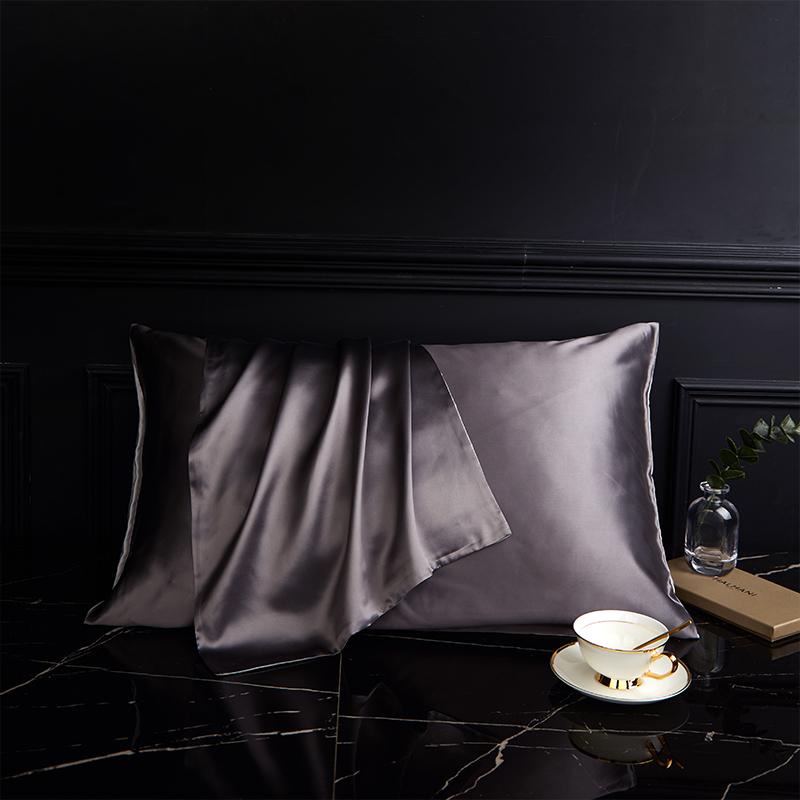 100% Natural Mulberry Silk Pillowcase designed for Hair and Skin - Front in Pure Silk and Back in Breathable Lyocell Fiber 1 Pack