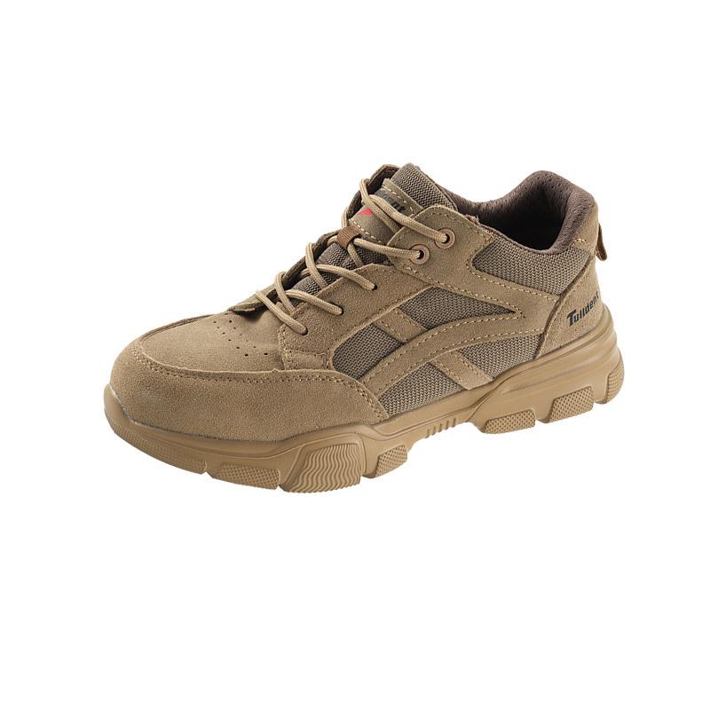

Four Seasons Men s Protective Work Shoes - Insulated, Anti-Smash, Anti-Puncture, Fashionable, Casual Construction Footwear Khaki;40
