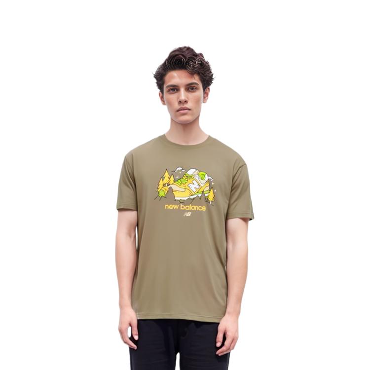 New Balance New Balance NB T Shirt Men's Olive Green AMT41362-CGN