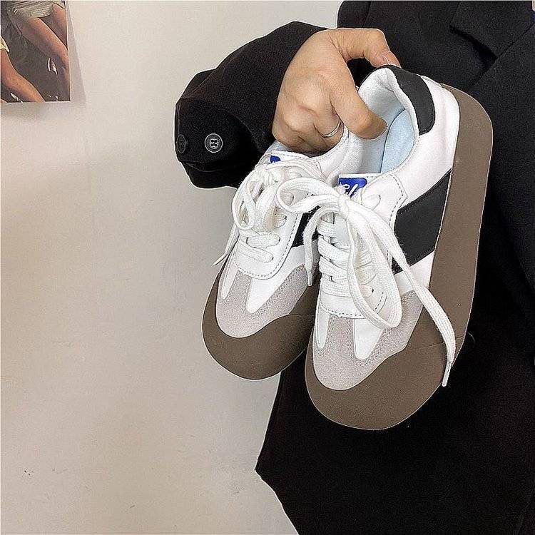 Platform-soled Forrest Gump Shoes German Training Shoes Women's Autumn New Versatile Casual Sports Board Shoes White Shoes