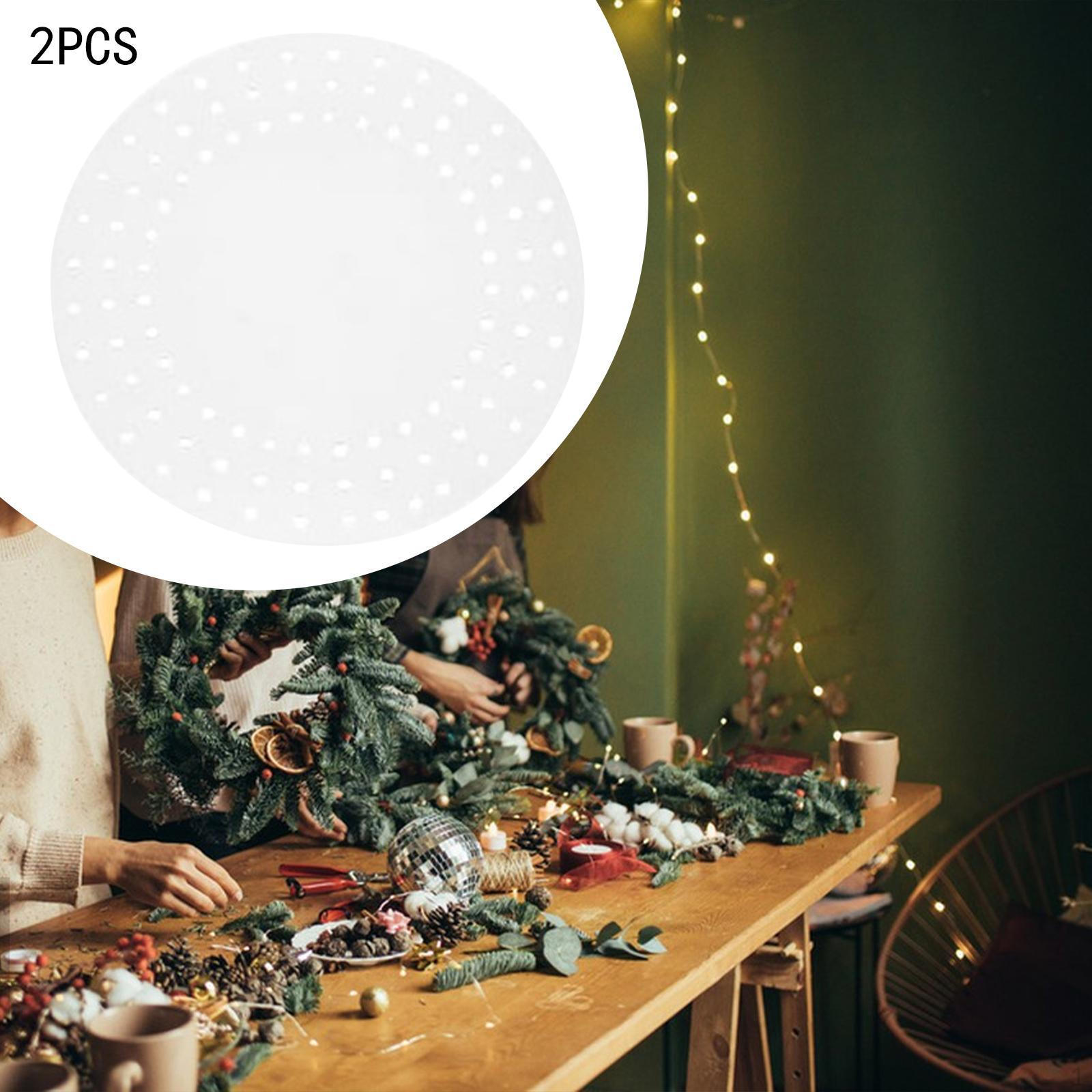 

2 прозрачных шаблона венков для цветочных проектов своими руками Round B