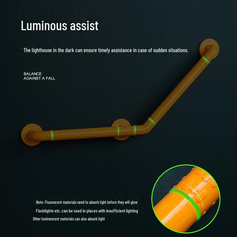 L-Shaped 135° Non-Slip Safety Handrail for Bathrooms and Corridors