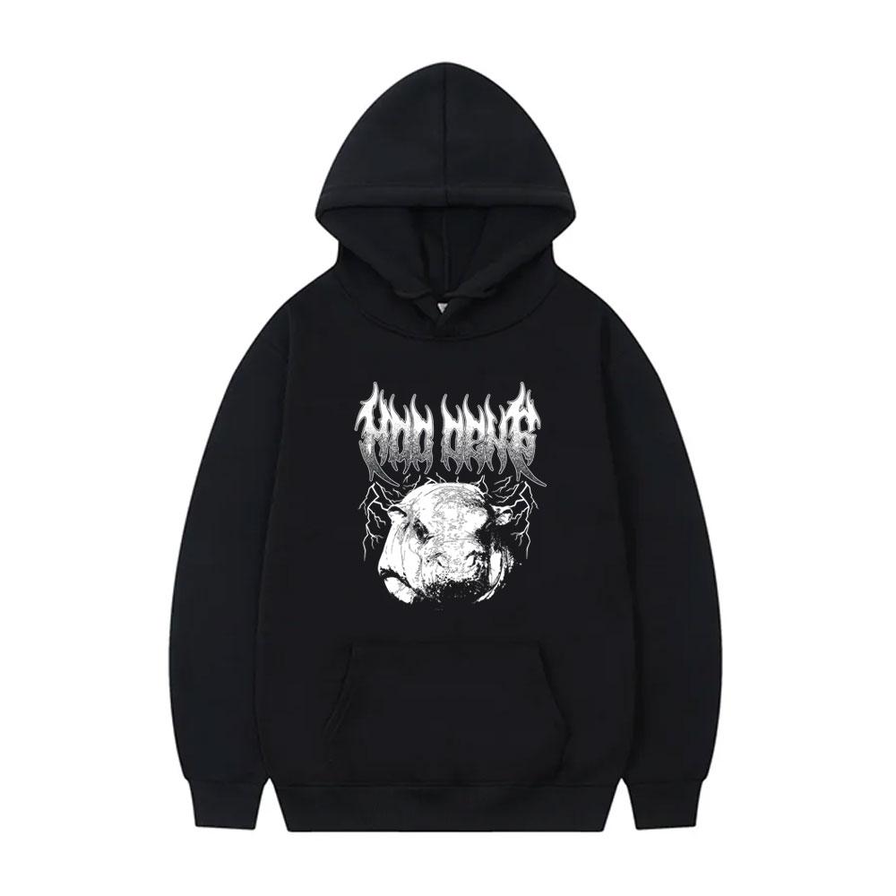 

Vintage Moo Deng Print Hoodie Fuuny Baby Hippo Meme Hooded Sweatshirt Men Women Fashion Casual Oversized Fleece Cotton Hoodies 3XL