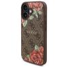 Guess Guhmp16Sp4Ropemcw Iphone 16 6.1   Brązowy/Brown Hardcase 4G Flowers Print Magsafe