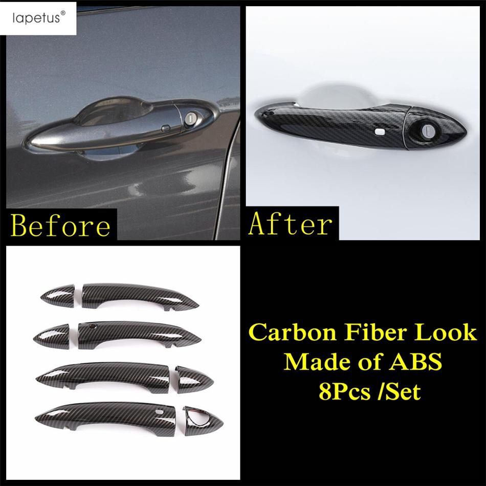 Chrome Carbon Fiber Accessories For Alfa Romeo Giulia 2016 - Door Handle Bowl Frame Fuel Oil Tank Cap Decoration Cover Trim
