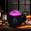 Mini leuchtendes Halloween-Kessel-Dekorationsset mit Rührstab und Themenfiguren für Raumdekoration und Partytische