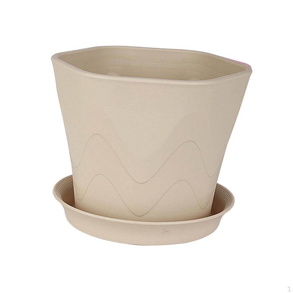 Bonsai Flower Pot with Base - Versatile Lightweight Planter Vegetable for Garden, Yard,