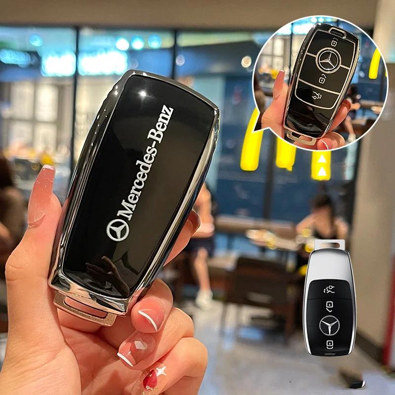 

New 2025 Soft TPU Car Remote Key Case Cover Shell For Mercedes Benz A C E S G Class GLC CLE CLA W177 W205 W213 W222 X167 AMG Acc