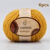 6pcs Luxurious Alpaca Cashmere Yarn  Ultra Soft & Warm Handmade DIY  Crocheting Yarn Suitable for Beginners Scarves300g/10.58oz
