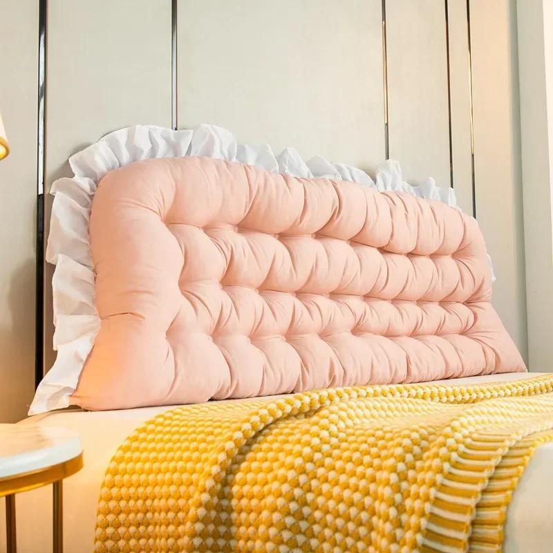 Rectangular Tatami Pillow Headboard Pink Pillow Bed Sleeping Neck Body Pillow Bedside Cushion Large Backrest Support Bolster