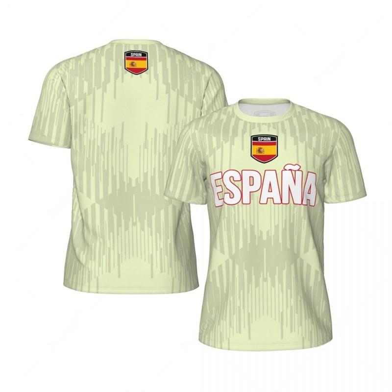ESPANA 3D Print Sports Quick-dry Breathable Men T-shirt Outdoor Football Jersey Team Uniform Parent-child Short Sleeve Clothes