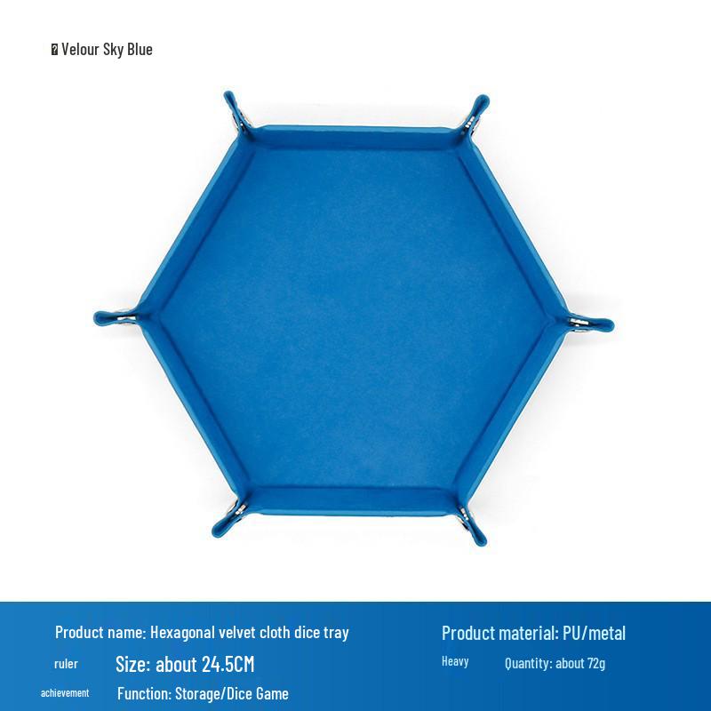 Hexagonal Folding Dice and Sundries Storage Box for Board Games