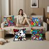 B-Britto Art Design Pillow Case Plush Fabric Soft  Pillowcase Double Sided Print Cushion Cover Household Gifts