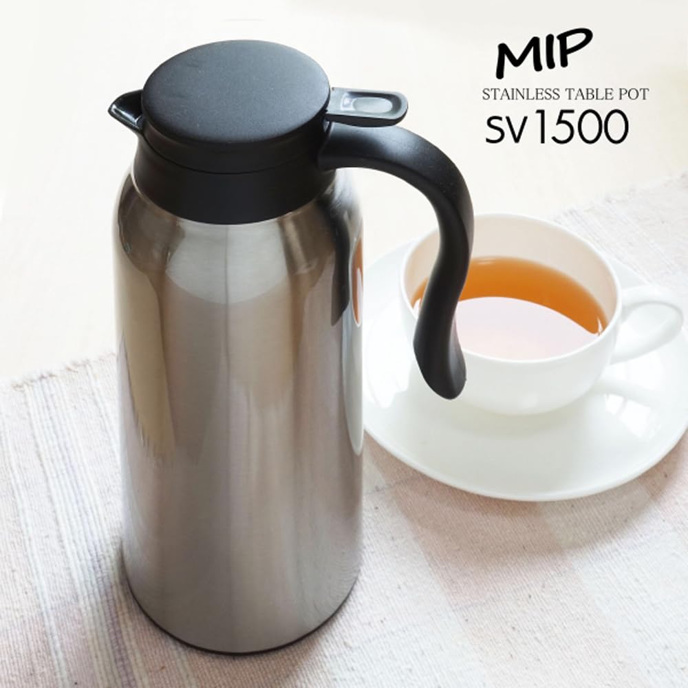 Living MIP Tabletop Pot Insulated and Cold Tabletop Silver 410722, Pot, 1.5L,