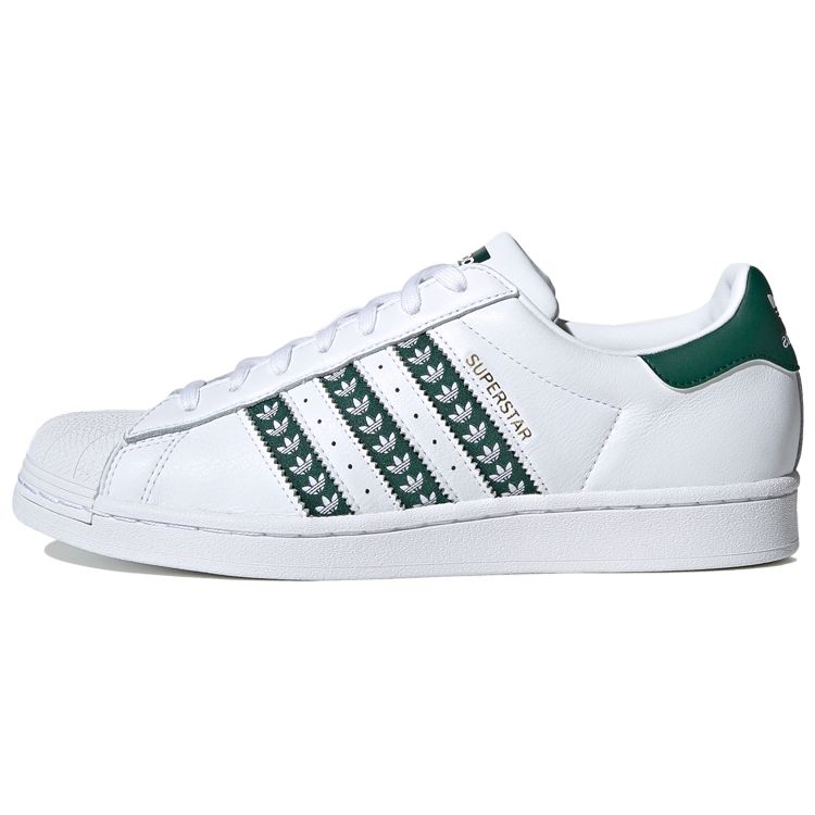 Adidas Originals Superstar Durable Lightweight Low-Top Skate Shoes Unisex Sneakers Green White FZ1968