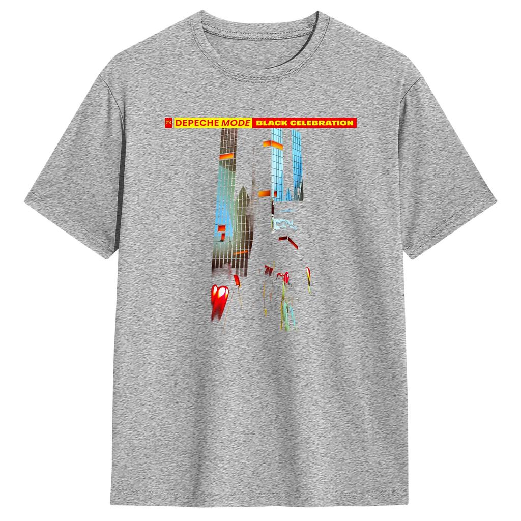 Fantastica T-shirt Depeche Mode Black Celebration da Uomo Girocollo Magliette in Puro Cotone Manica Corta Magliette Stampate Graficamente