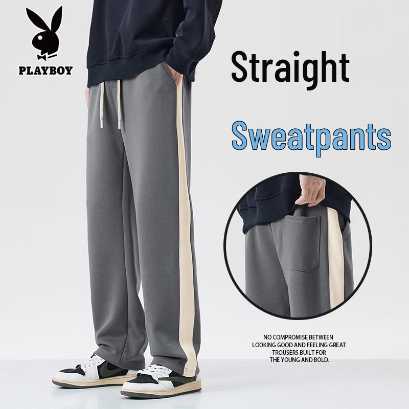 PLAYBOY Men's Casual Straight-Leg Pants