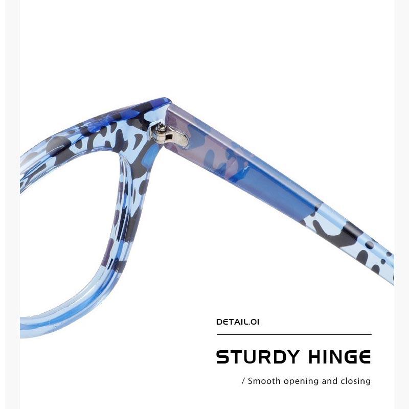 Unisex Large Frame Cat Eye Reading Glasses Women Fashion Leopard Print Frame Far Sight Eyeglasses Anti Blue Light Eyewear+4.0