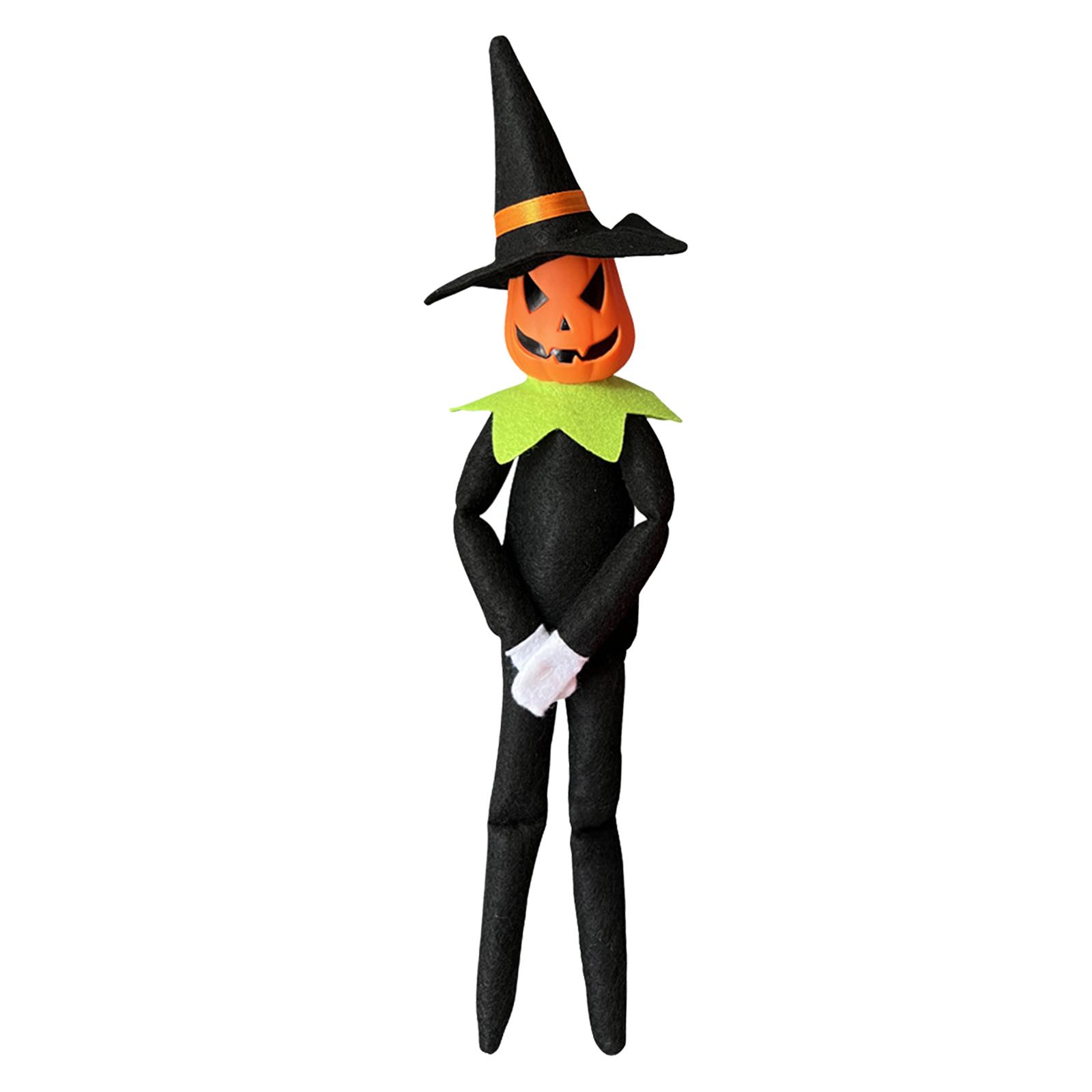 

Handmade Pumpkin Elf Kids Toy, Creative Halloween Decorations with Hat Halloween