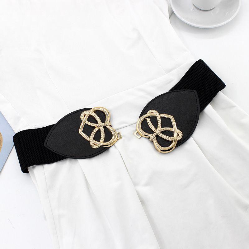 Stylish Women's Black Elastic Waist Belt For Dresses And Coats Perfect For All Seasons