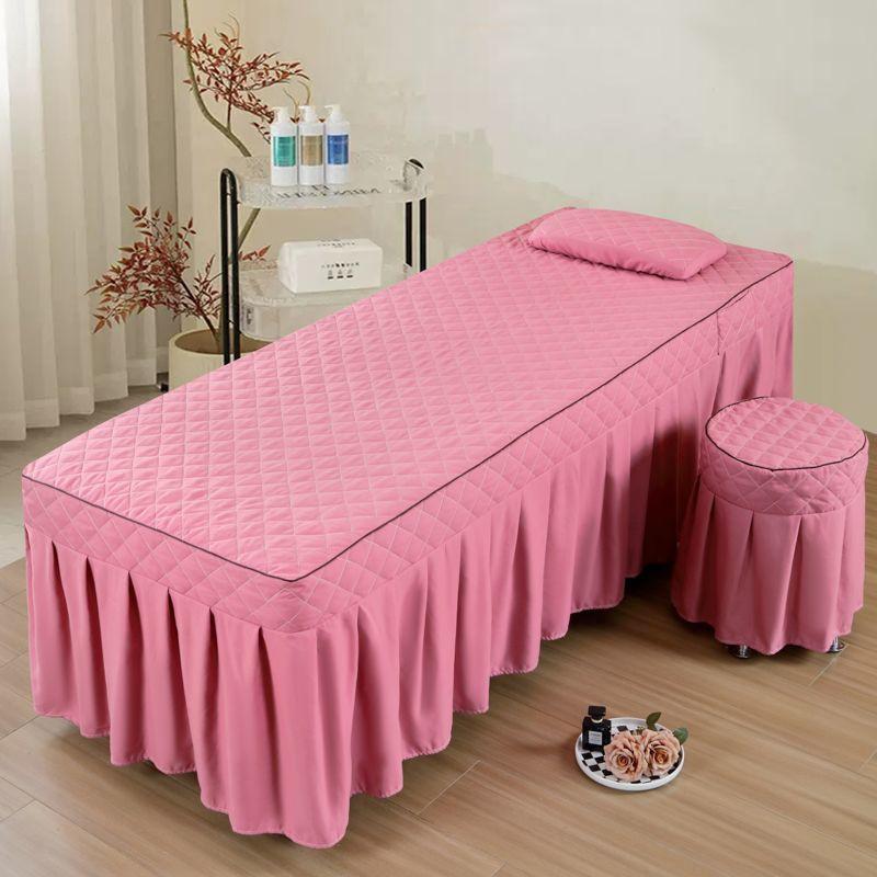 Thickened Single Double Beauty Bed Cover Massage Salon Body Care Pure Color Durable Denim Fabric Easy to Clean Beauty Therapy