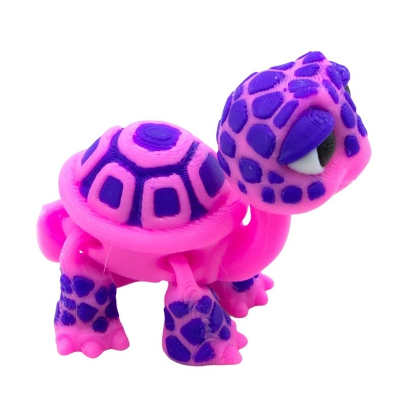 3D Printed Turtles Flexible Joint Articulated Tortoise Fidgety Toy Ornament Realistic Turtles Figurines Collectibles