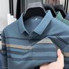 Firstview Men's Urban Casual Print Long-Sleeve Polo Shirt