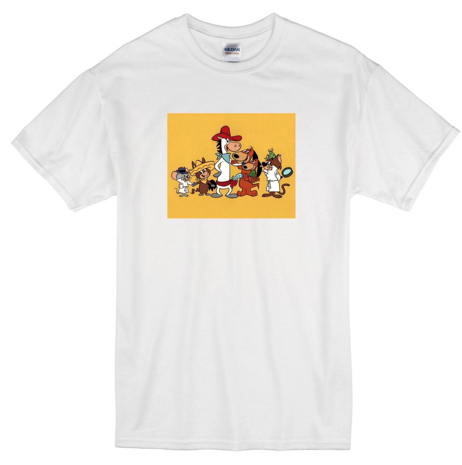 QUICK DRAW MCGRAW CARTOON BABA LOOEY AUGIE DOGGIE DADDY SNOOPER TV WHITE T-shirt XL
