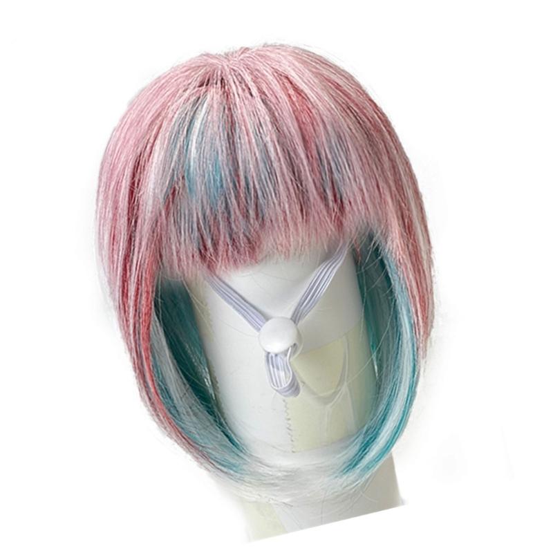 Colorful Wigs Hair Hairpiece With Heat Resistant Fiber Bob Haircut Headcover For Small Cats Dog Holiday Dressingup Supply HX6C
