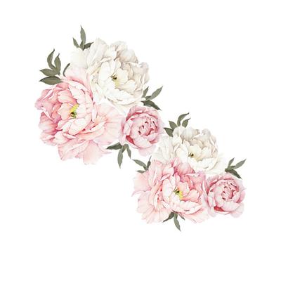 Peony Flower Wall Sticker Kids Nursery Decor Decal Living Room Bedroom
