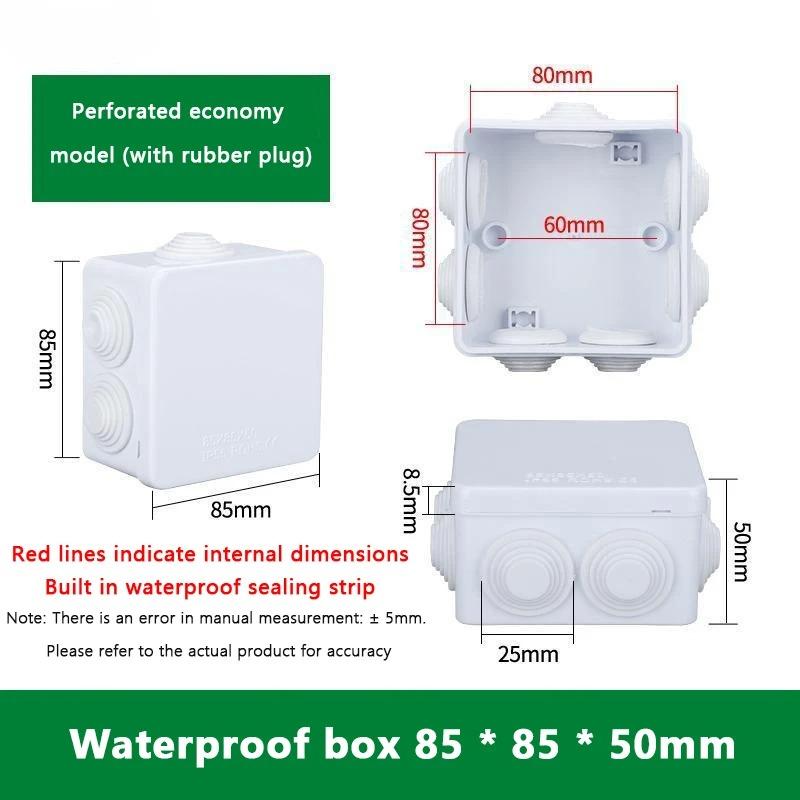

Industrial-Grade ABS Plastic Waterproof Junction Box IP65 Dustproof Sealed Enclosure Cable Splicing Corrosion-Resistant