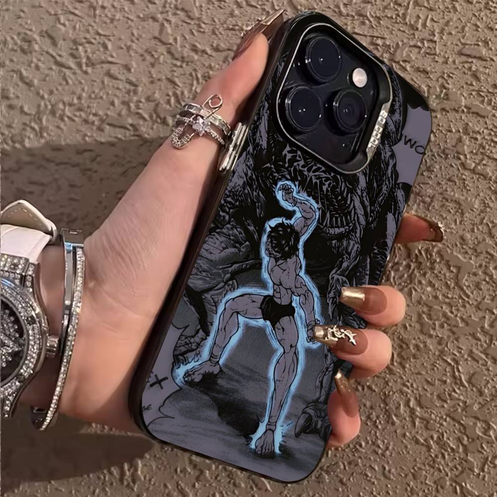 Cool B-Baki H-Hanma Phone Case For iPhone 17,16,15,14,13,12,11,Pro,X,XS,Max,Plus Soft Black Cover