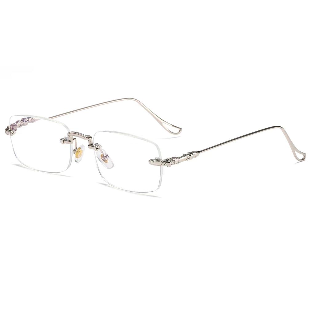 Women's Fashionable Rimless Anti-Blue Light Reading Glasses for a Youthful Look