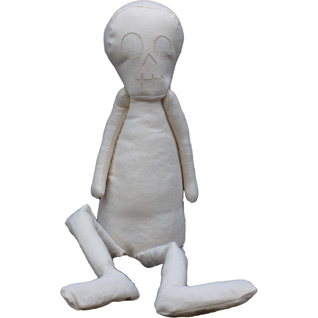 Canvas Doll Whoopie Skull, Medium, 17x6x6cm, Message, Colored Paper, Gift, Art Workshop, Present, Get Well Gift, Celebration