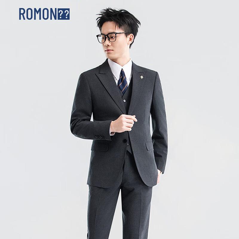 ROMON Men s Peak Lapel Wedding & Business Suit Set 3XL