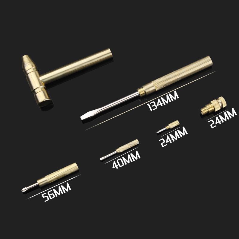 5-in-1 Hammer and Screwdriver Set Detachable Screwdriver Ultimate Household Multi-Tool for Grandfather Husband