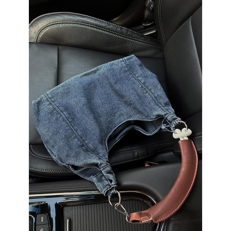 

Текстурированная джинсовая сумка-тоут женская весенне-летняя новинка нишевая повседневная сумка для поездок под мышкой сумка на плечо Spice girl джинсовый синий