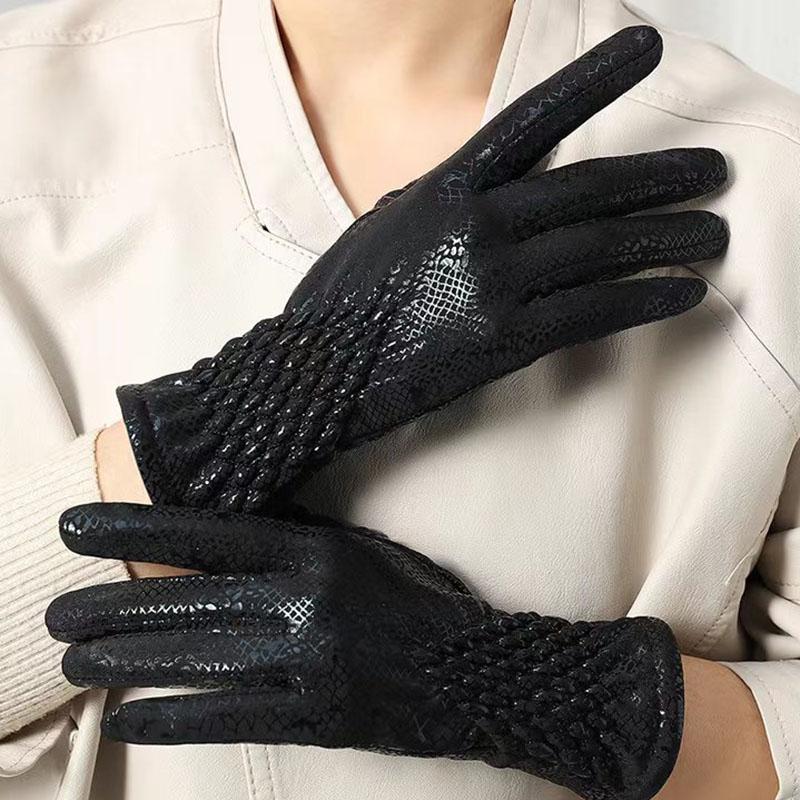 Snake Pattern Fashion Personality Winter Keep Warm Women's Gloves Touch Screen Windproof Light Waterproof Elasticity
