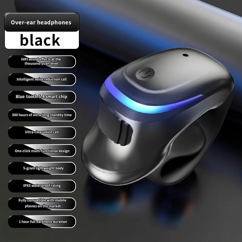 Single Ear Bluetooth Earphone Stereo Sound Noise Canceling Bone Conduction Headphone Lightweight Waterproof Ear Hook Headphones