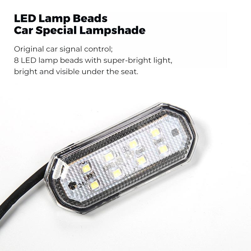 Futhope LED Under Chair Lighting Non-destructive Installation For Tesla Model Y 18-23 Night Driving Visible Car Footwell Light