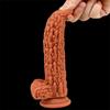 Sexy Bitter Gourd Stick Color Fake Penis Silicone Simulation Penis Masturbation Device for Men and Women Anal Expansion Anus Deep Sucker Anal Plug