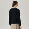 Zhaojun Women's 100% Cashmere Round Neck Floral Cardigan
