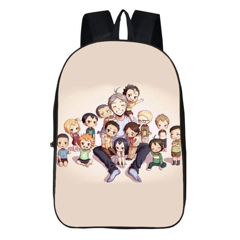 Karasuno Haikyuu Anime High School Backpack Shoulder Bag Travel Book Rucksacks